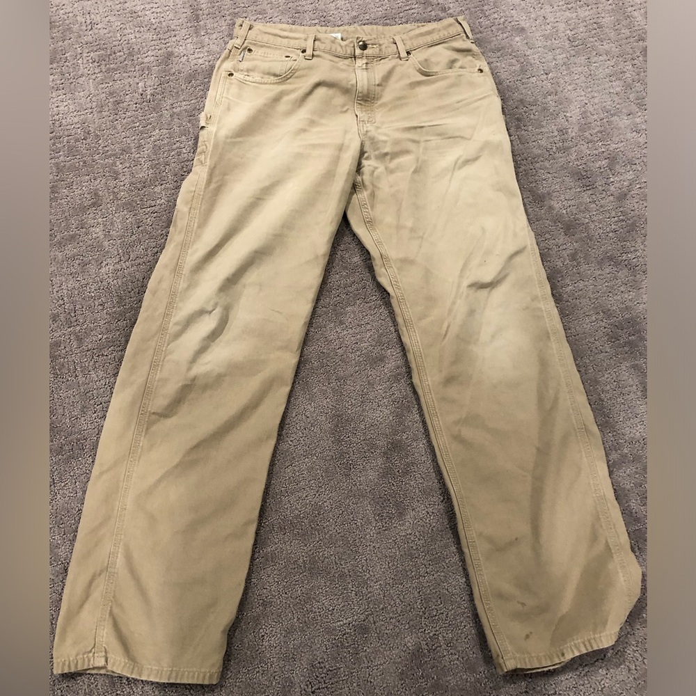 Carhartt Men’s 36x34 Beige Khaki Work Pants